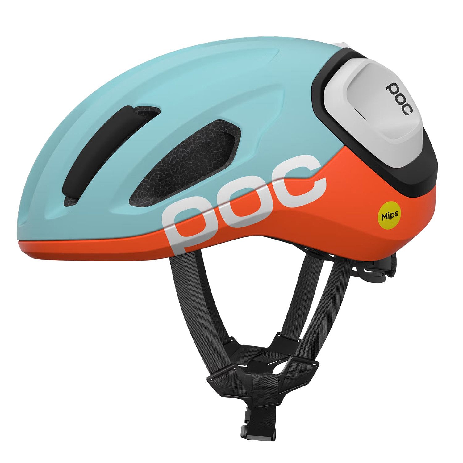 helma Poc Amidal Mips - Indicolite Blue Matt/Carnelian Orange Matt