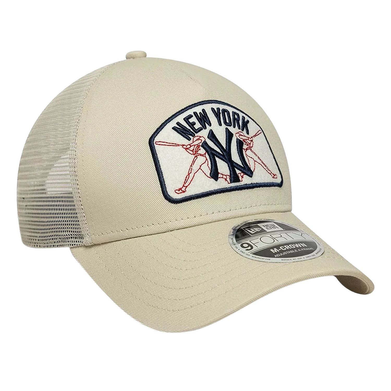 casquette New Era 9FO M-Crown AF Trucker MLB New York Yankees - Stone - men´s