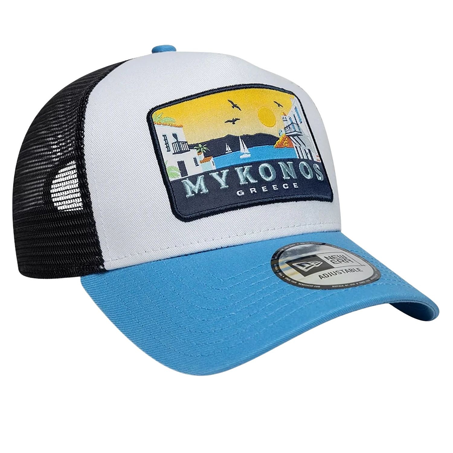 casquette New Era 9FO AF Location Patch Trucker Branded - Radiant Blue - men´s