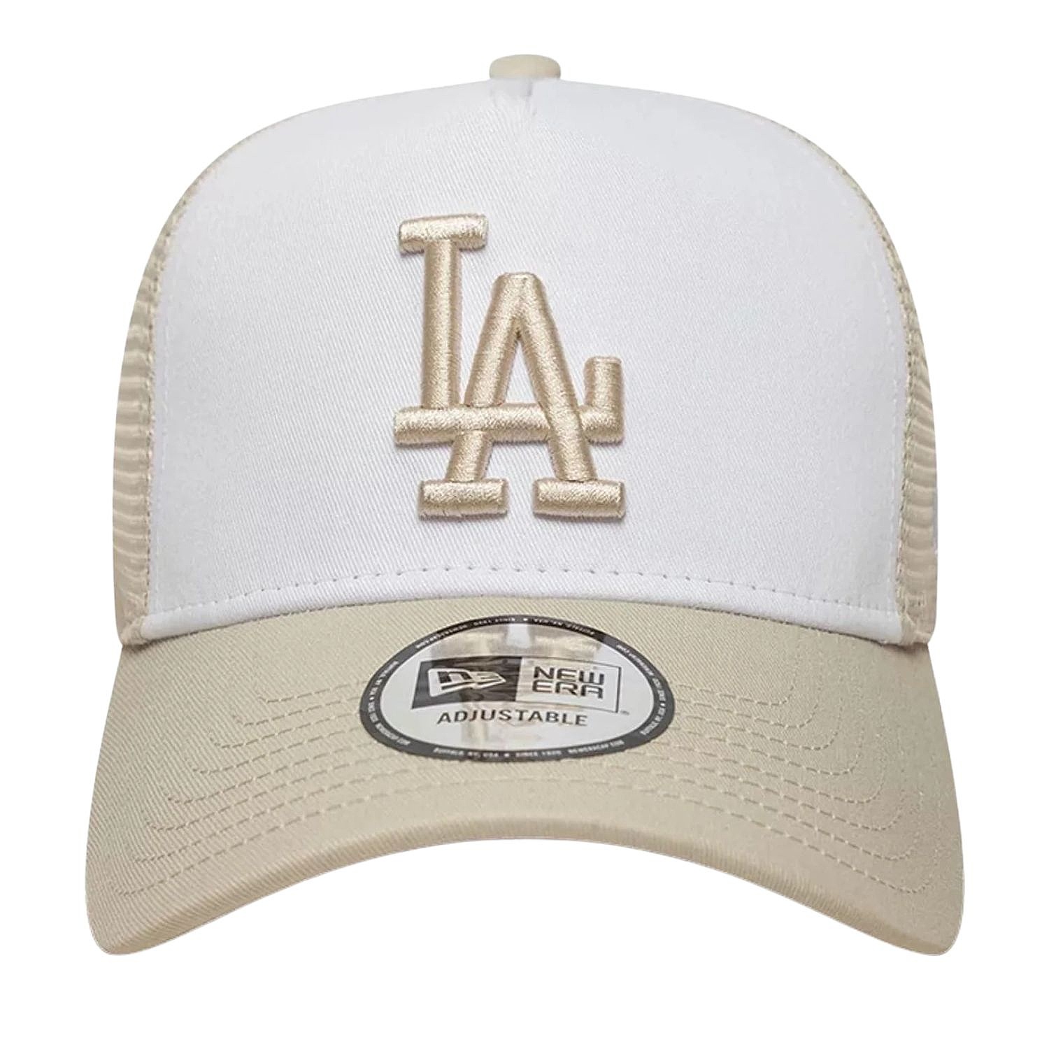 casquette New Era 9FO AF League Ess. Trucker MLB Los Angeles Dodgers - Stone/White - men´s