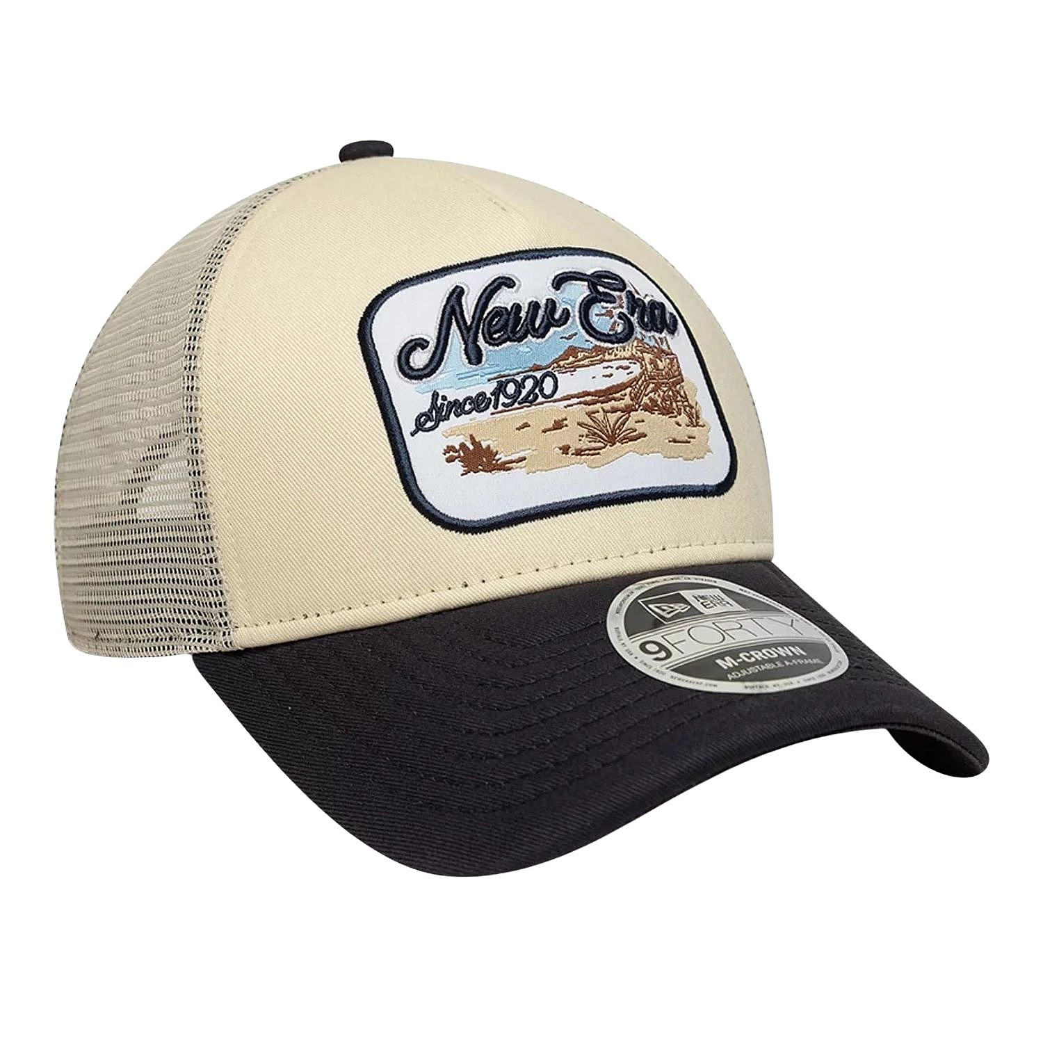 Kappe New Era 9FO M-Crown AF Trucker Branded - Light Cream/Navy - men´s