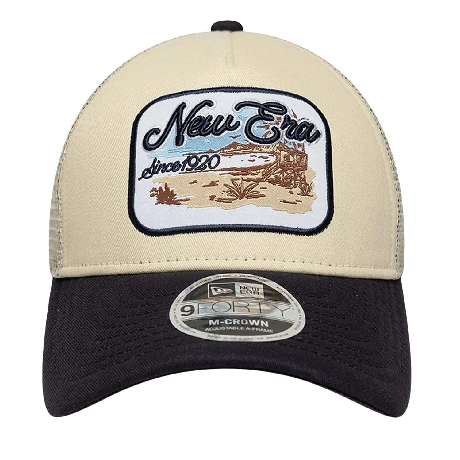 Kappe New Era 9FO M-Crown AF Trucker Branded - Light Cream/Navy - men´s