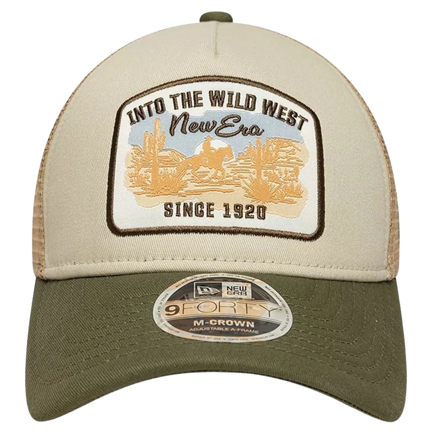 czapka z daszkiem New Era 9FO M-Crown AF Trucker Branded - New Olive/Stone - men´s