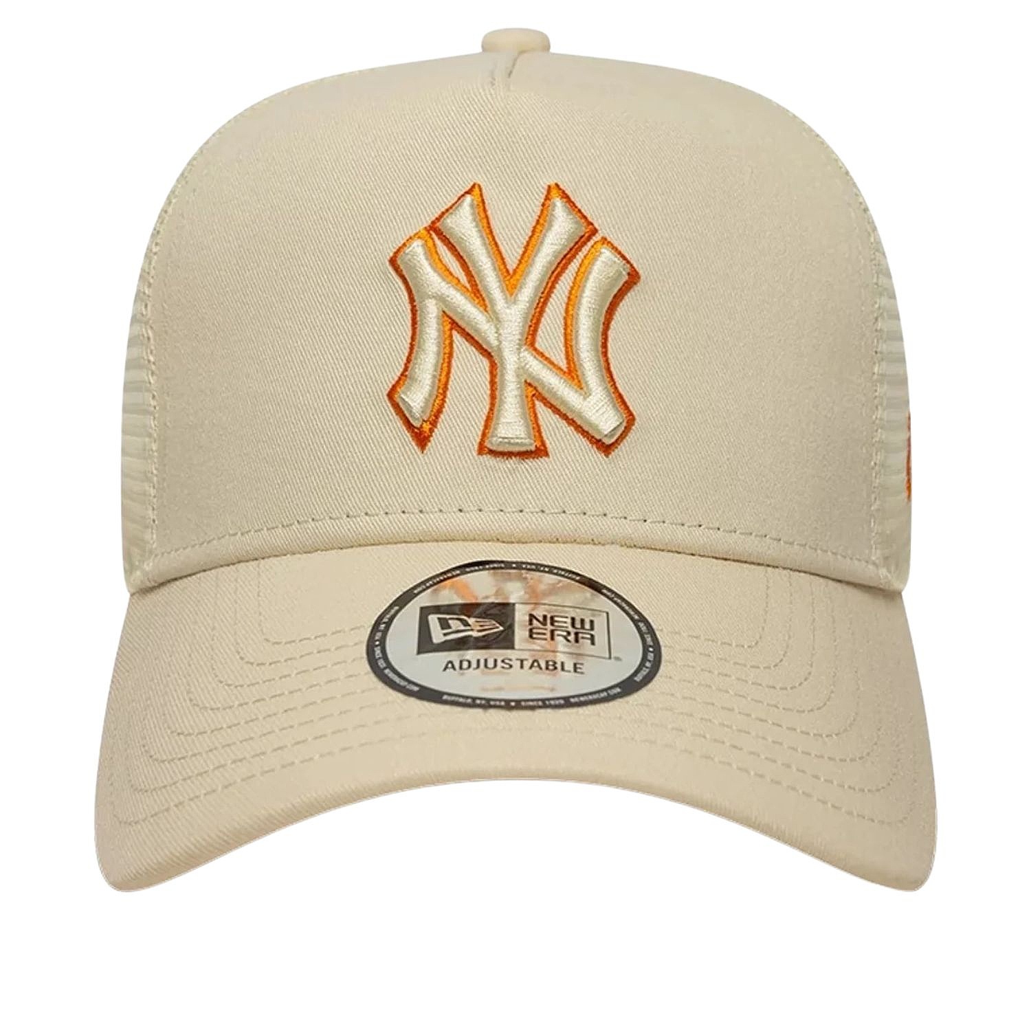 Kappe New Era 9FO AF Outline Trucker MLB New York Yankees - Light Cream/Tennessee Orange - men´s