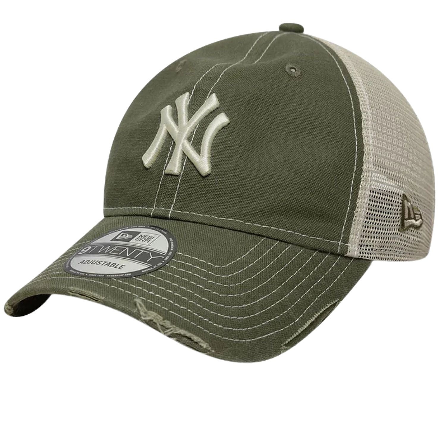 Kappe New Era 9T Cotton Canvas Trucker MLB New York Yankees - New Olive - men´s