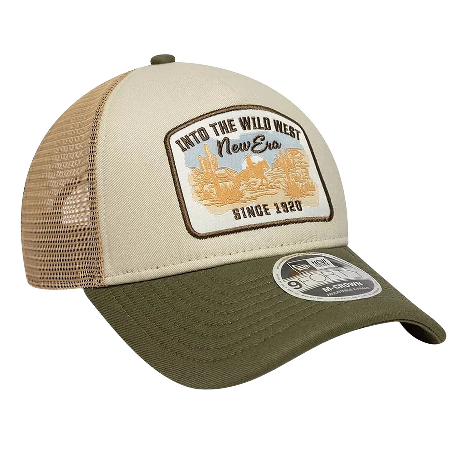 czapka z daszkiem New Era 9FO M-Crown AF Trucker Branded - New Olive/Stone - men´s