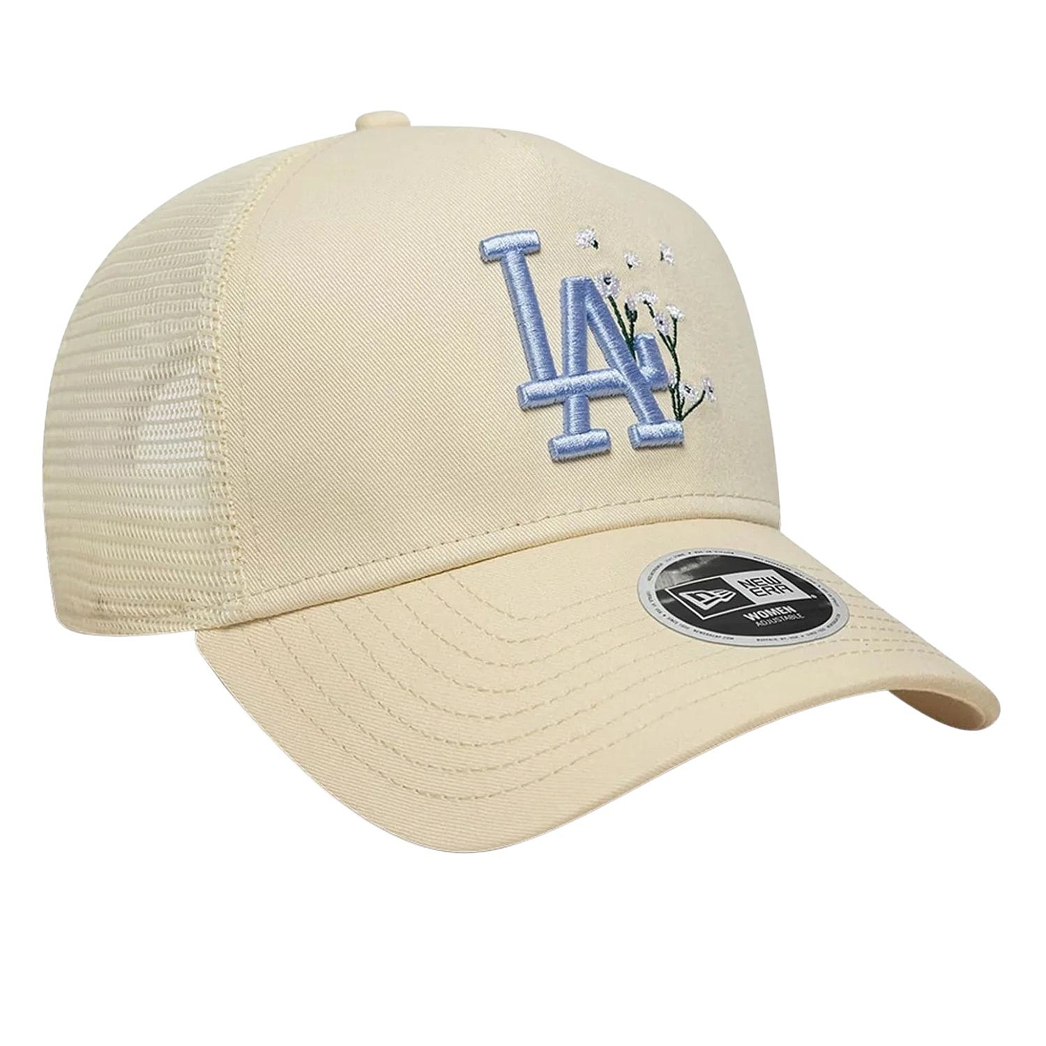 casquette New Era 9FO AF Floral Trucker MLB Los Angeles Dodgers - Light Cream/Soft Blue - women´s