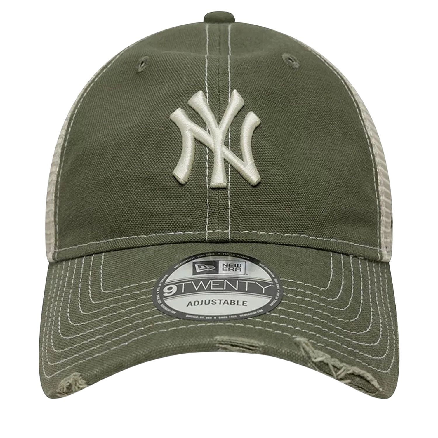Kappe New Era 9T Cotton Canvas Trucker MLB New York Yankees - New Olive - men´s