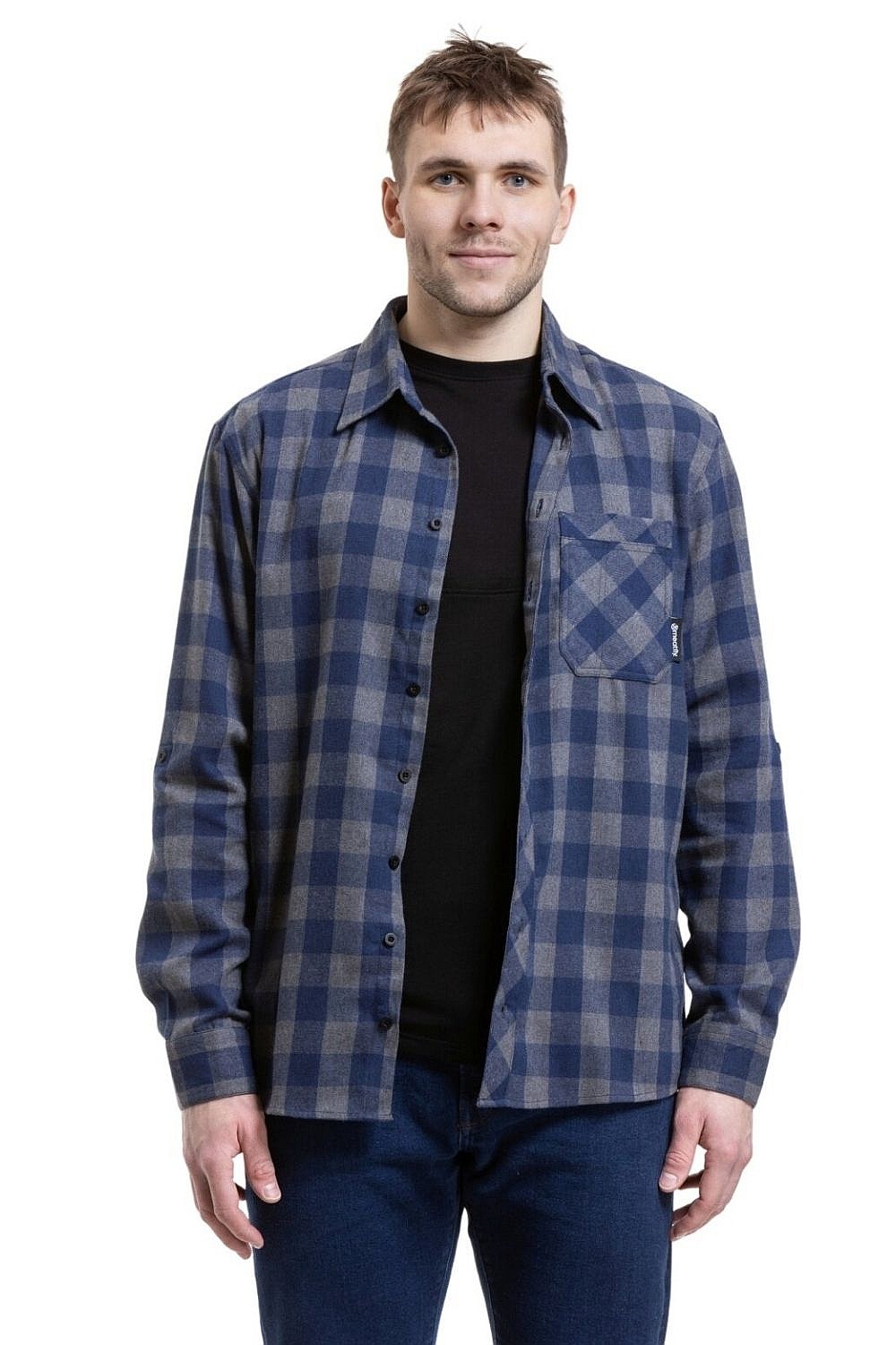 koszula Meatfly Kurt LS - Blue/Grey - men´s