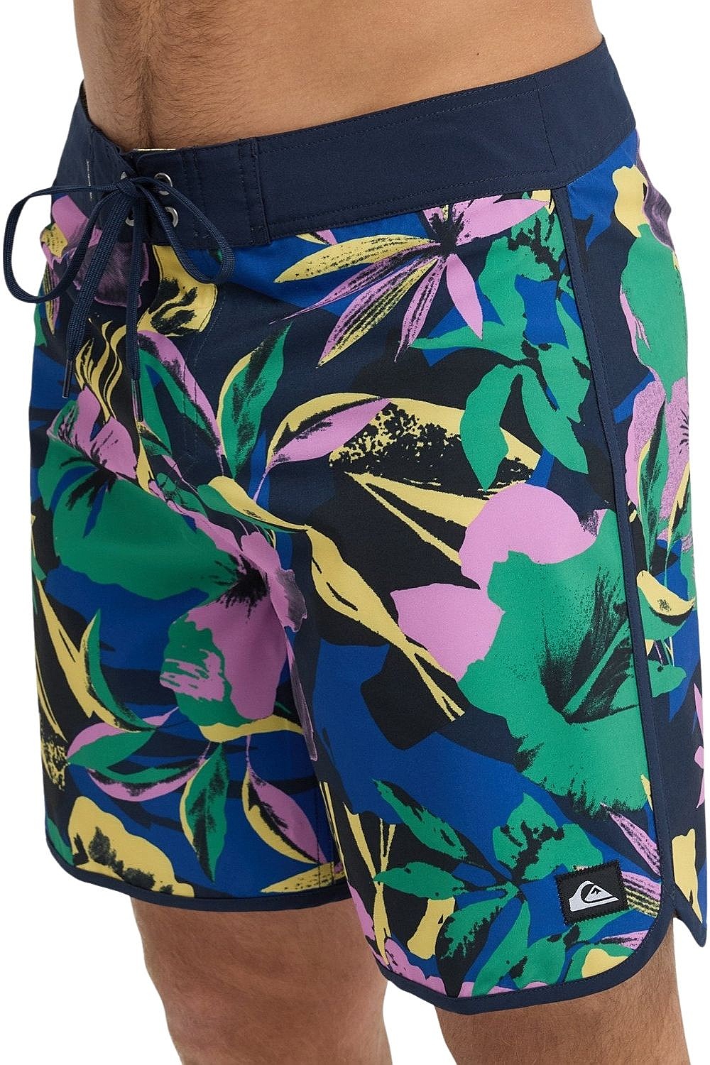 Badeshorts Quiksilver Surfsilk Scallop 18 - KTP6/Dark Navy Interact Floral - men´s