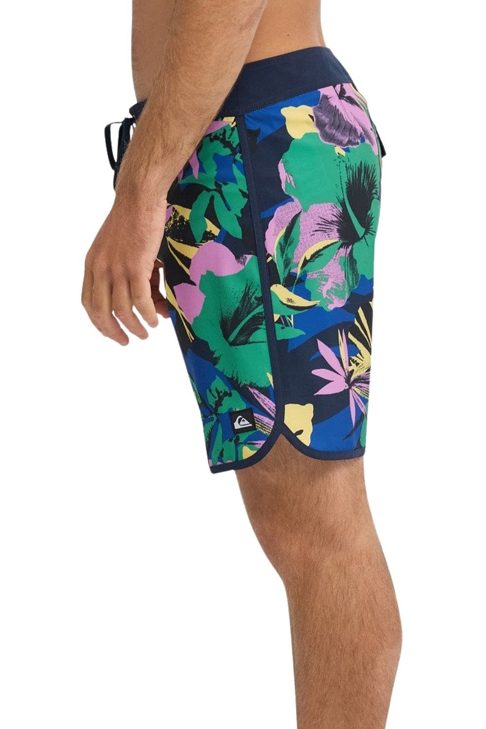 Badeshorts Quiksilver Surfsilk Scallop 18 - KTP6/Dark Navy Interact Floral - men´s