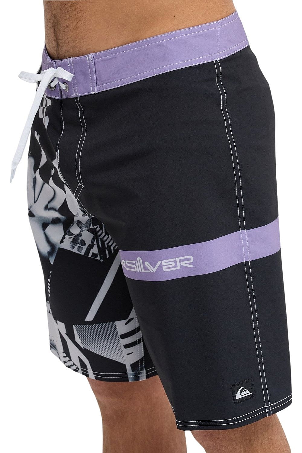 Badeshorts Quiksilver Surfsilk Straight 20 - KVJ6/Black Block Momentum - men´s