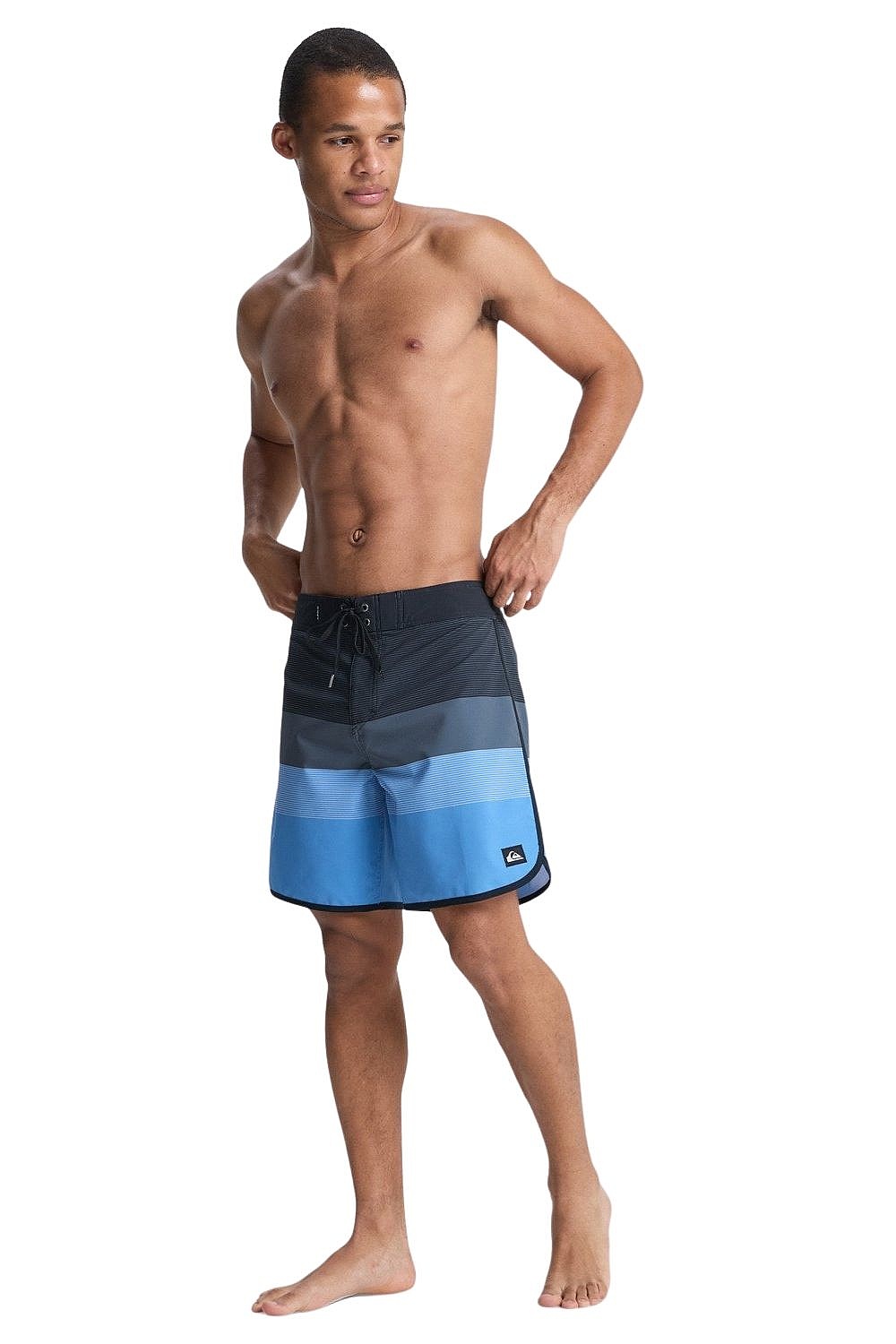 Badeshorts Quiksilver Surfsilk Scallop 18 - KVJ7/Black Tijuana - men´s