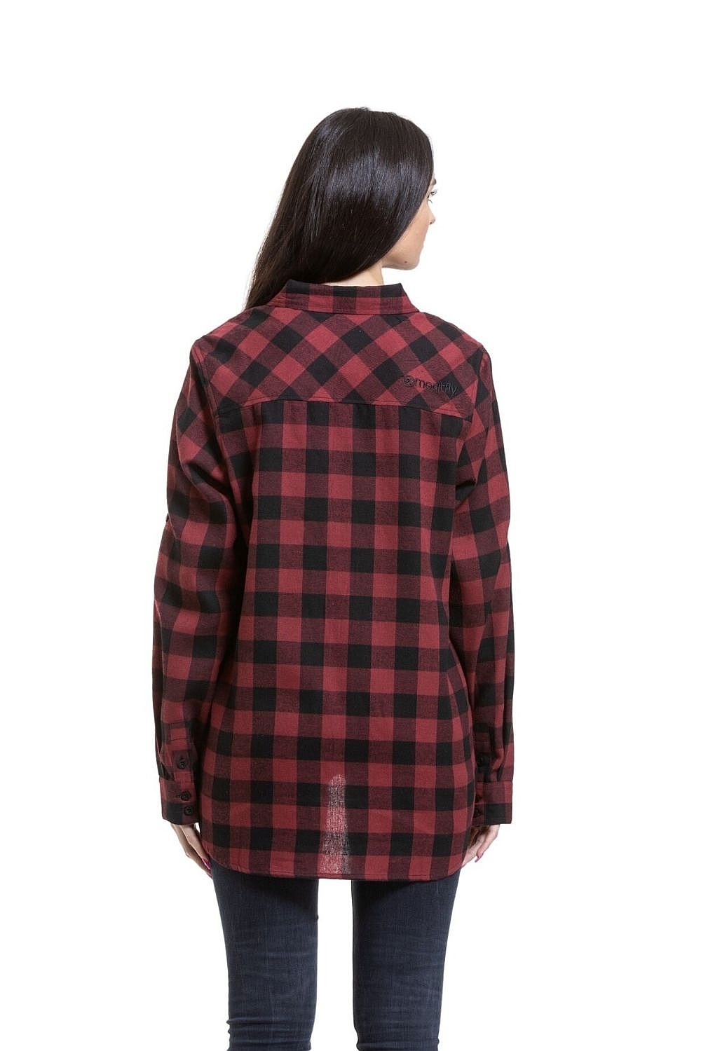 chemise Meatfly Courtney LS - Black/Bordo - women´s