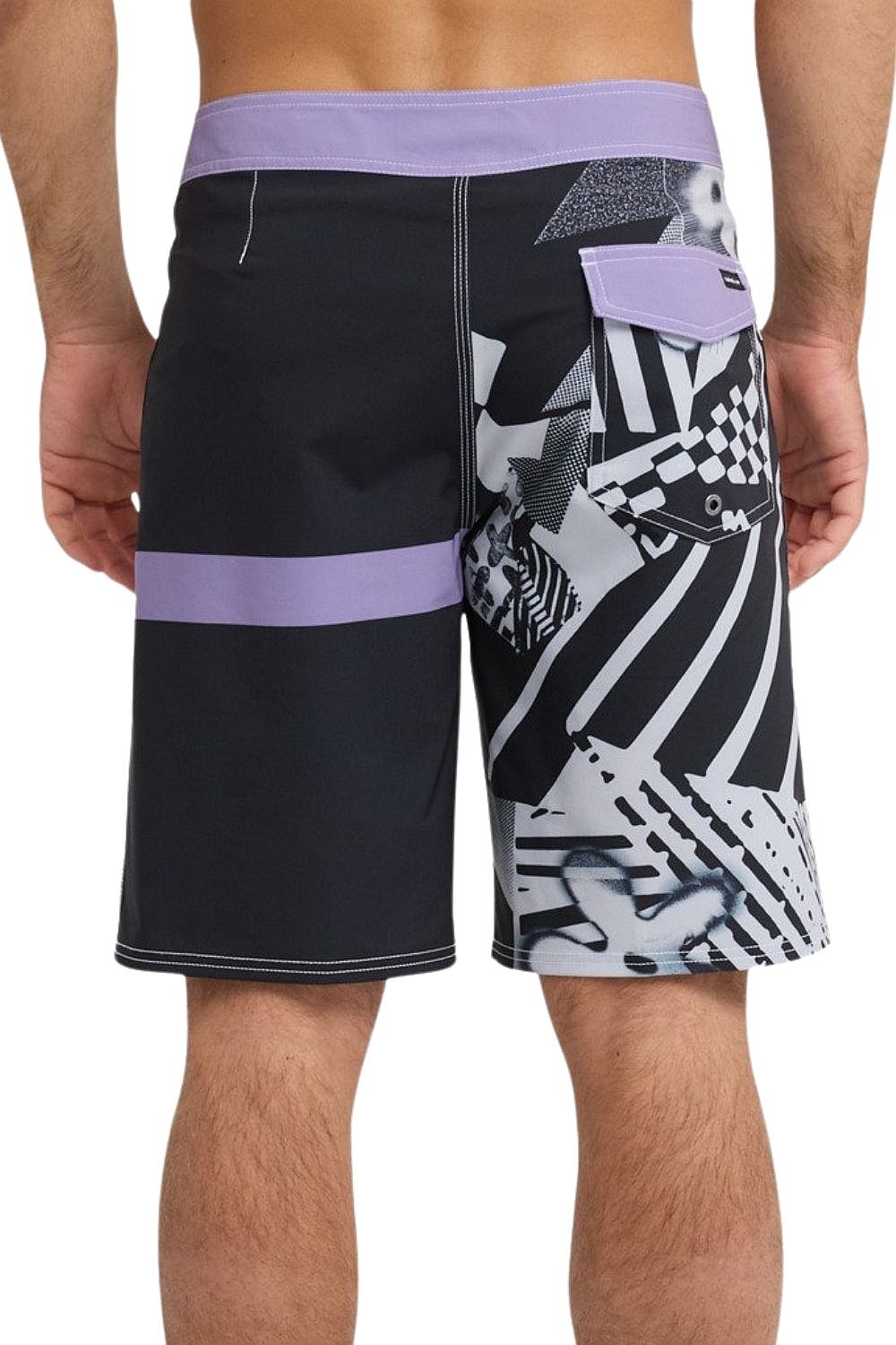 Badeshorts Quiksilver Surfsilk Straight 20 - KVJ6/Black Block Momentum - men´s