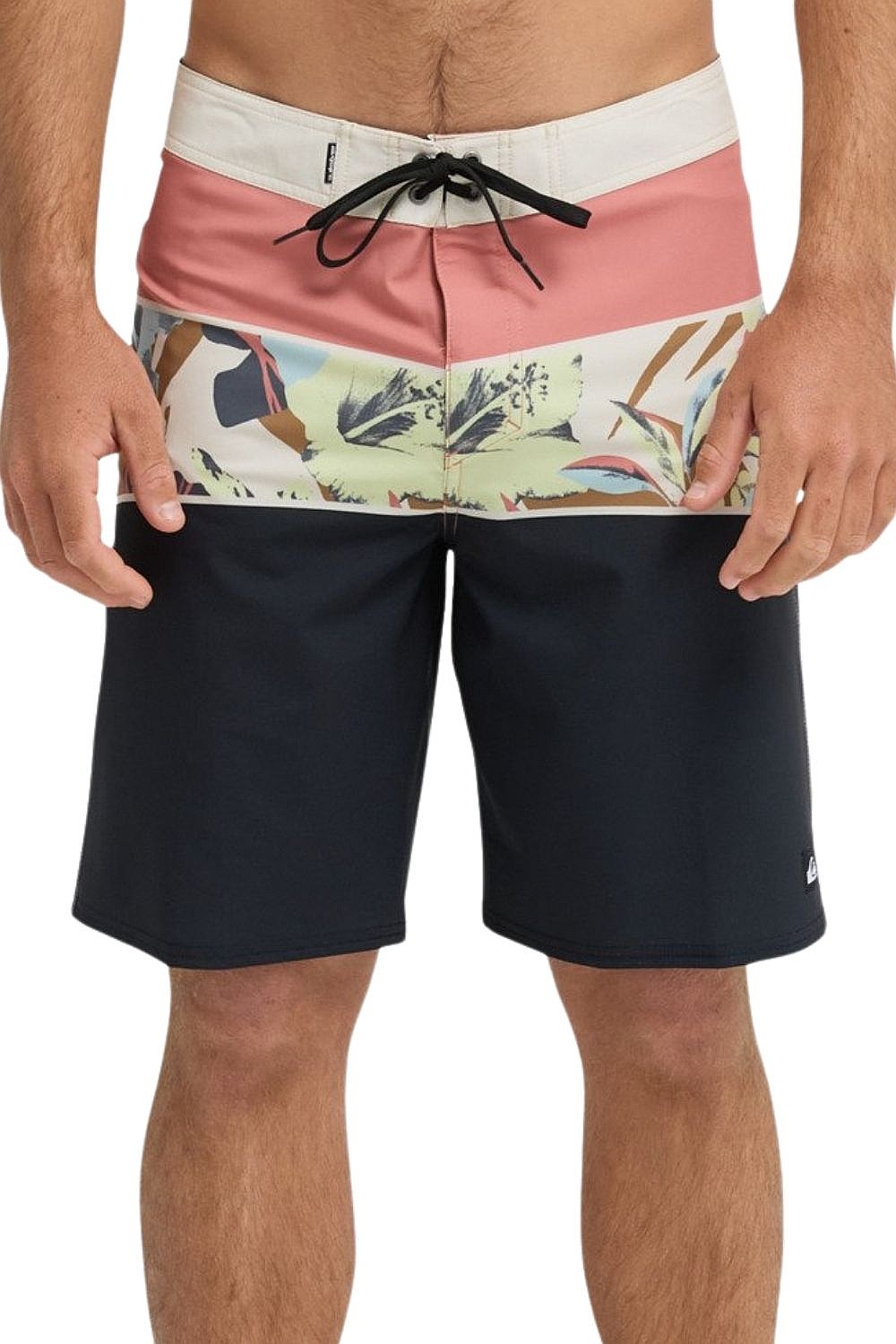 szorty kąpielowe Quiksilver Surfsilk Straight 20 - MKT6/Desert Sand Section - men´s