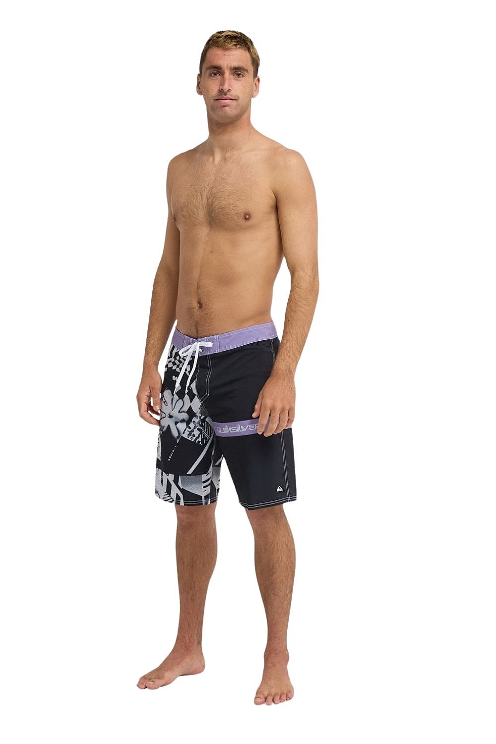 Badeshorts Quiksilver Surfsilk Straight 20 - KVJ6/Black Block Momentum - men´s