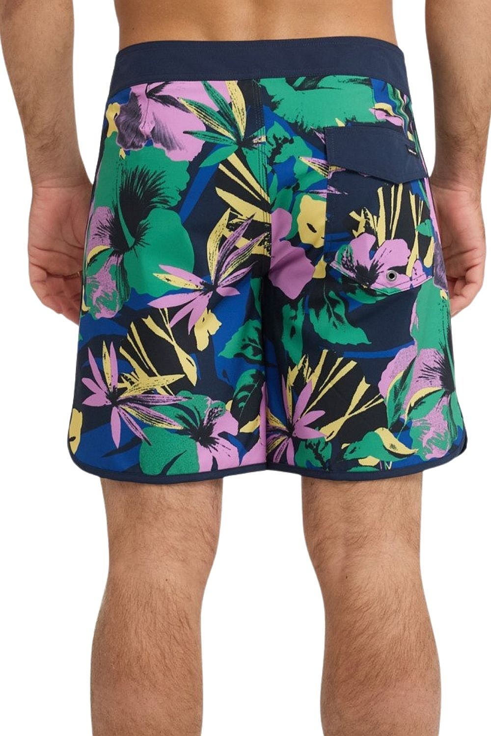 Badeshorts Quiksilver Surfsilk Scallop 18 - KTP6/Dark Navy Interact Floral - men´s