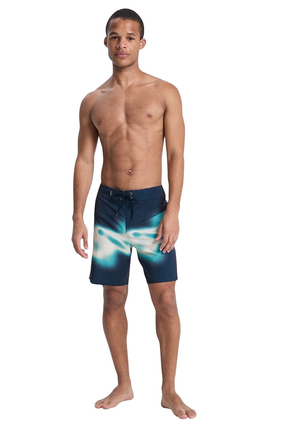 swimming shorts Quiksilver Surfsilk Straight 18 - KTP7/Dark Navy Thermo Stripe - men´s
