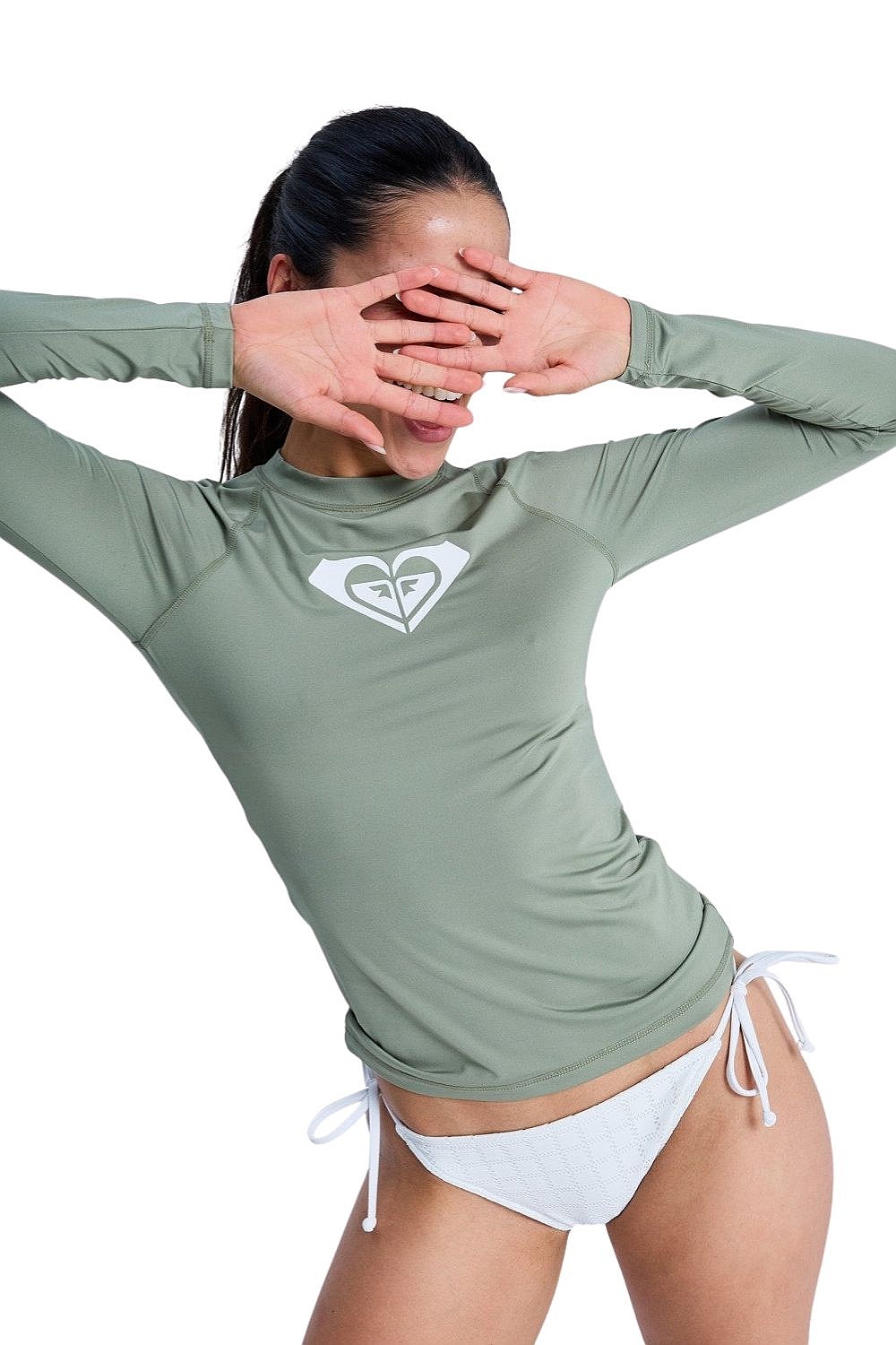 T-Shirt Roxy Whole Hearted LS - GLD0/Oil Green - women´s
