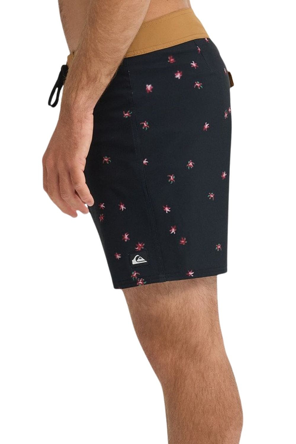 swimming shorts Quiksilver Surfsilk Kaimana Printed 16 - KVJ7/Black Fallen Blossom - men´s