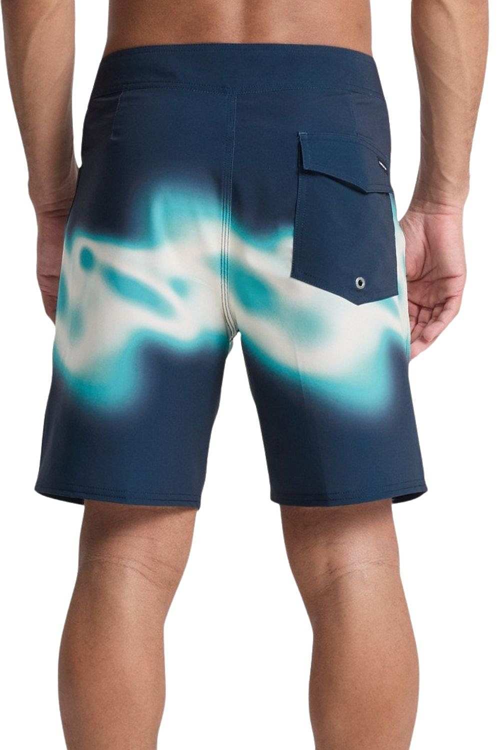 swimming shorts Quiksilver Surfsilk Straight 18 - KTP7/Dark Navy Thermo Stripe - men´s