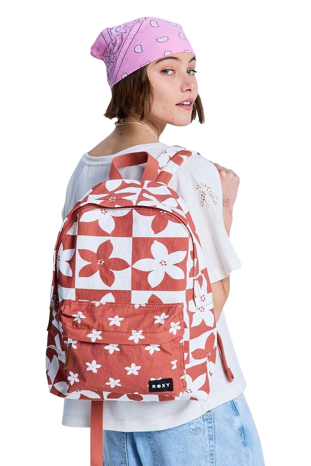 backpack Roxy Sugar Baby Canvas - NNB6/Ginger Spice Flora - women´s
