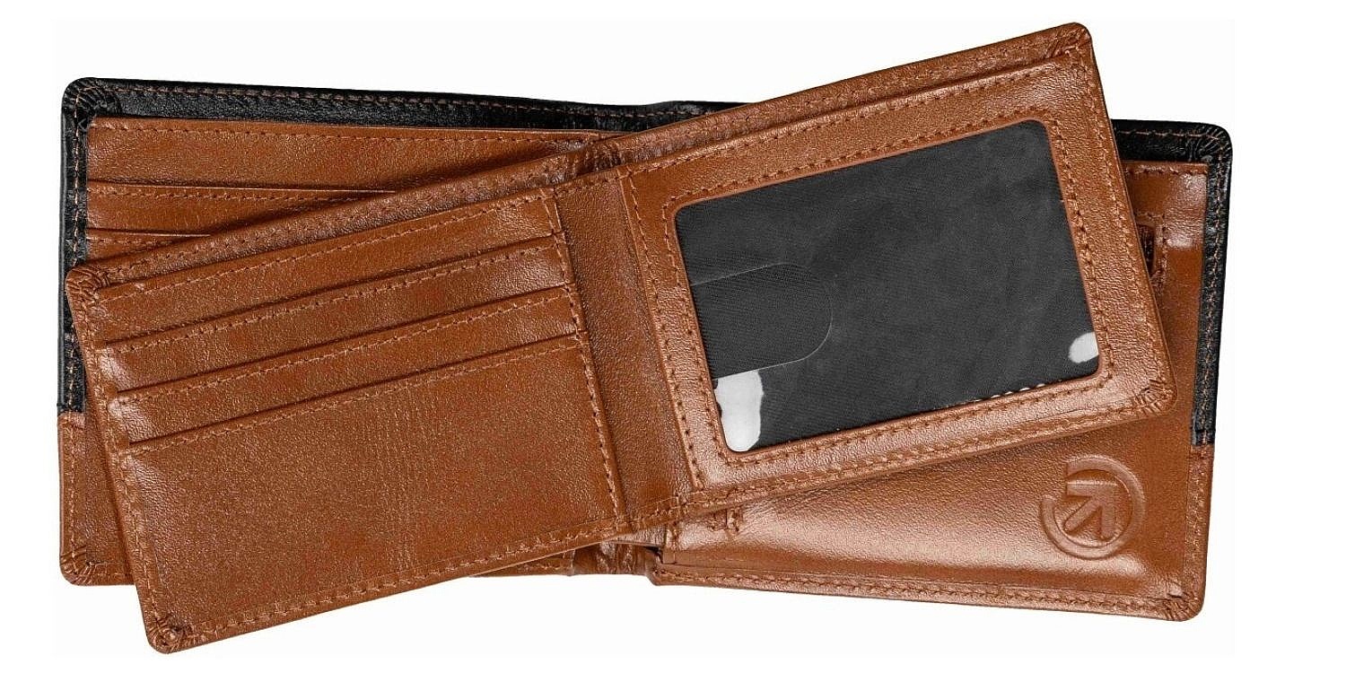 Brieftasche Meatfly Eddie Premium Leather - Black/Oak - men´s