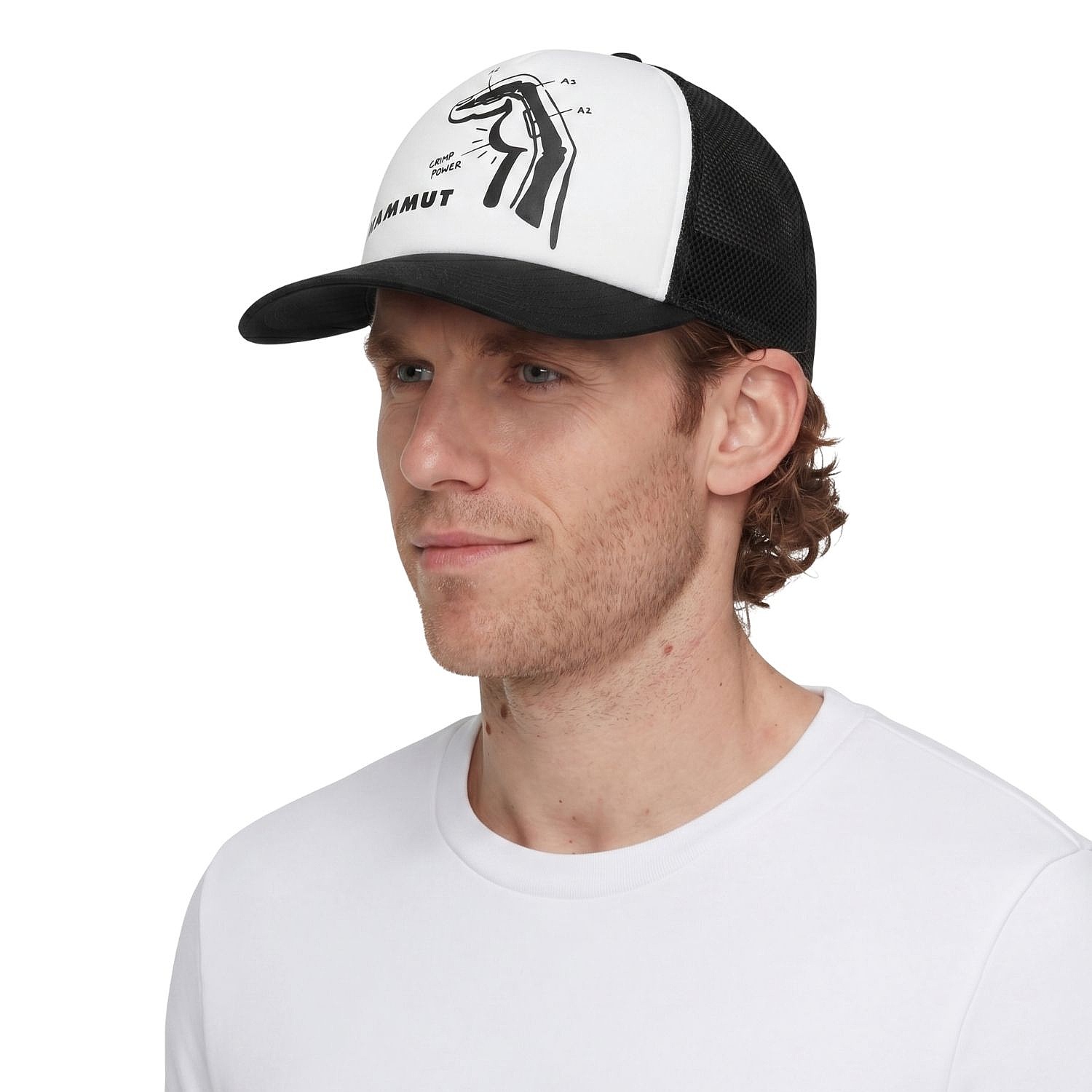 Kappe Mammut Crag Cap Crimp Power Trucker - White/Black