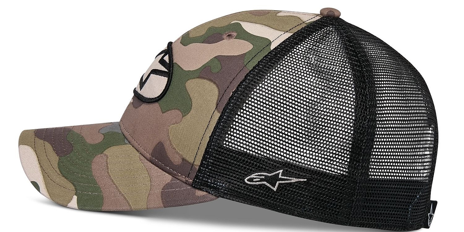 casquette Alpinestars Oblique Camo Trucker - Green Camo/Black - men´s