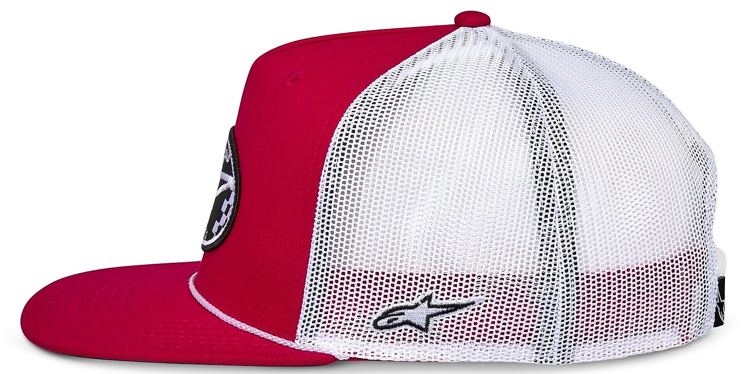 czapka z daszkiem Alpinestars Contender Trucker - Red/White - men´s