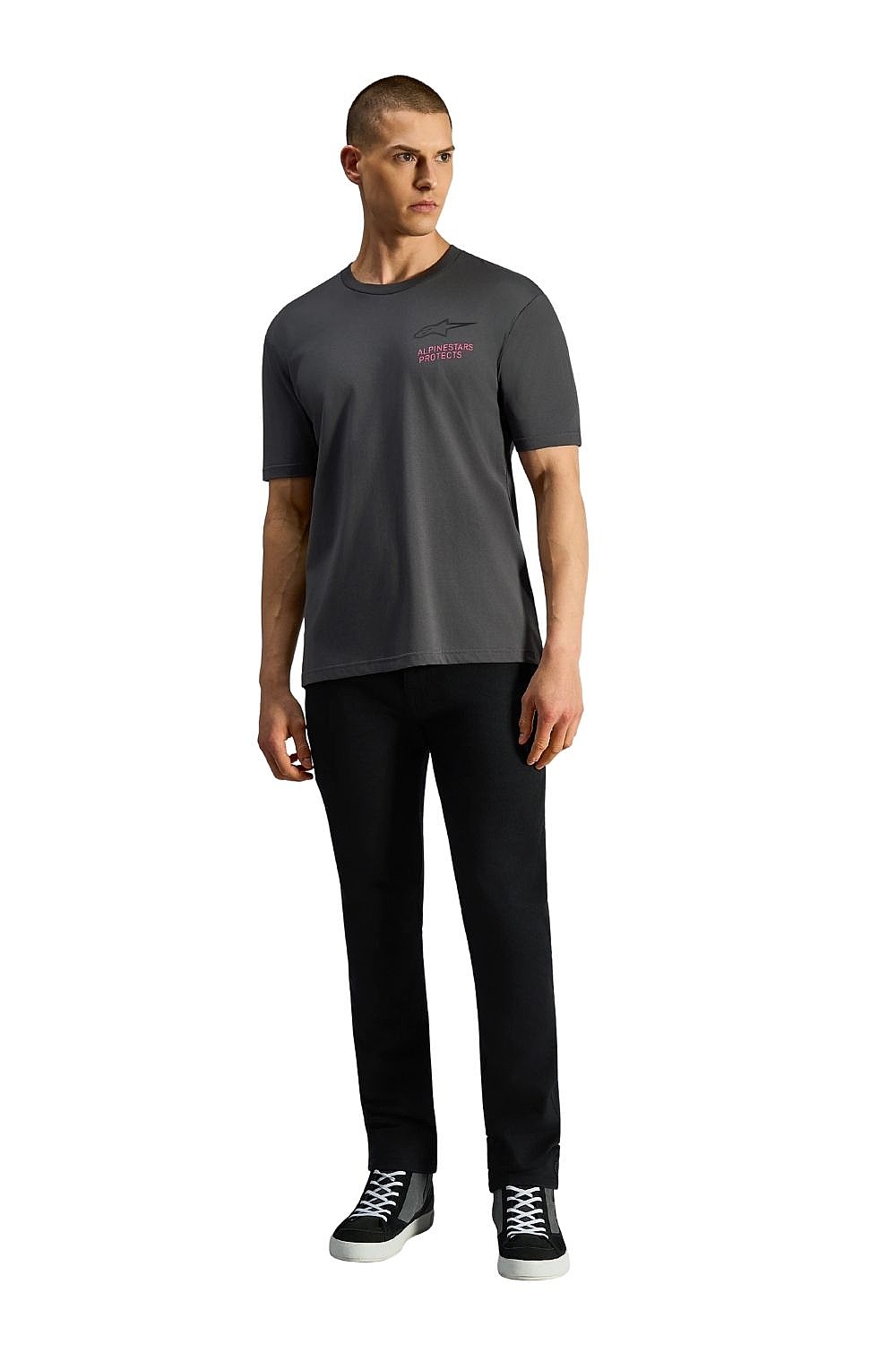 T-Shirt Alpinestars Pop Helmet CSF - Charcoal - men´s