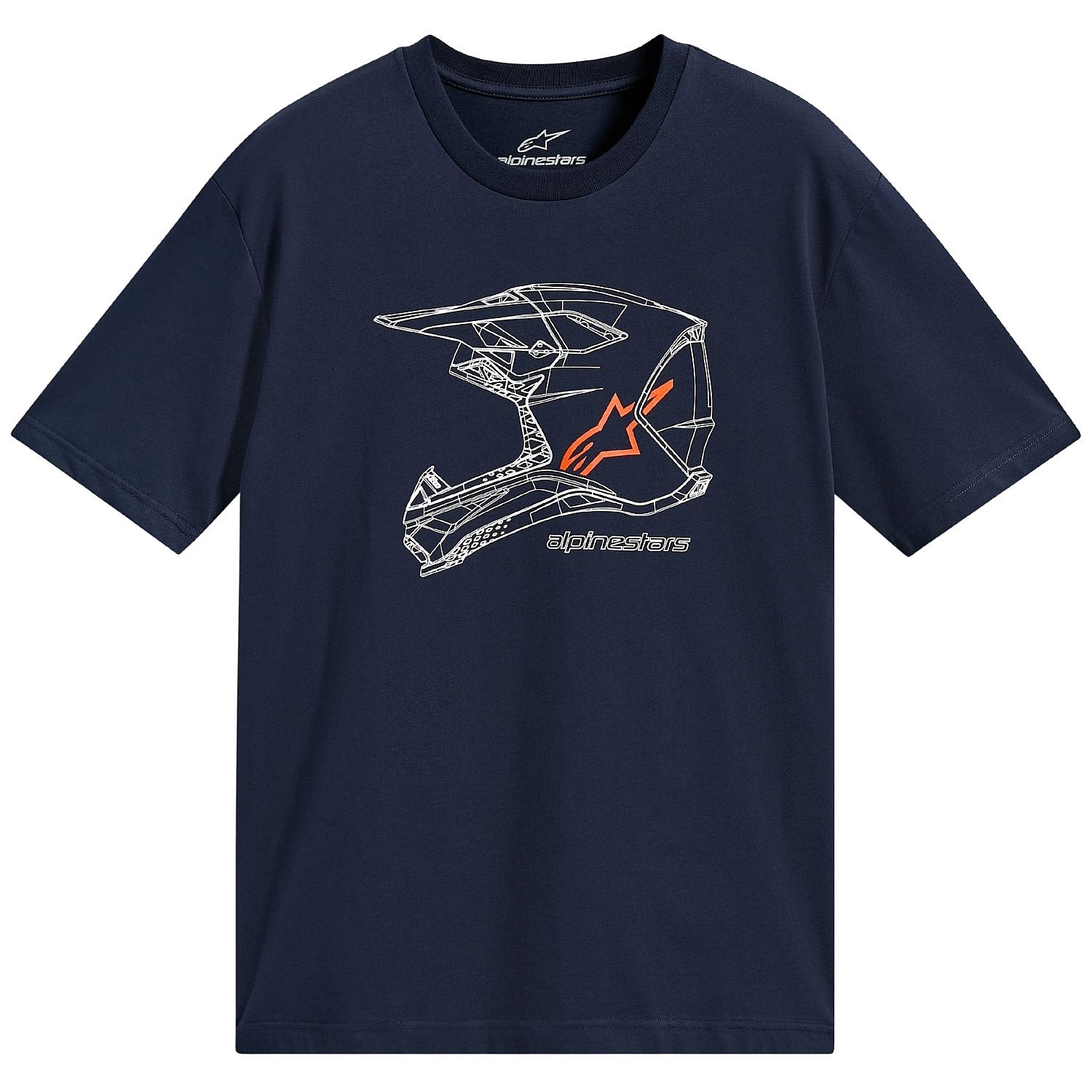 T-Shirt Alpinestars MX Helmet CSF - Navy - men´s