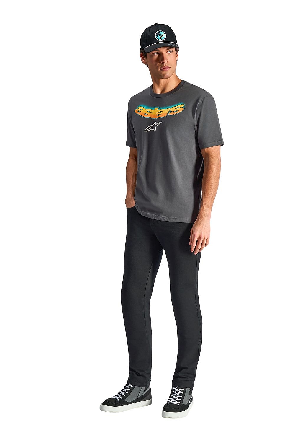 T-shirt Alpinestars Ellipsoid CSF - Charcoal - men´s