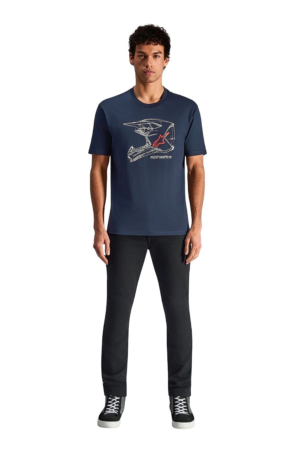 T-Shirt Alpinestars MX Helmet CSF - Navy - men´s