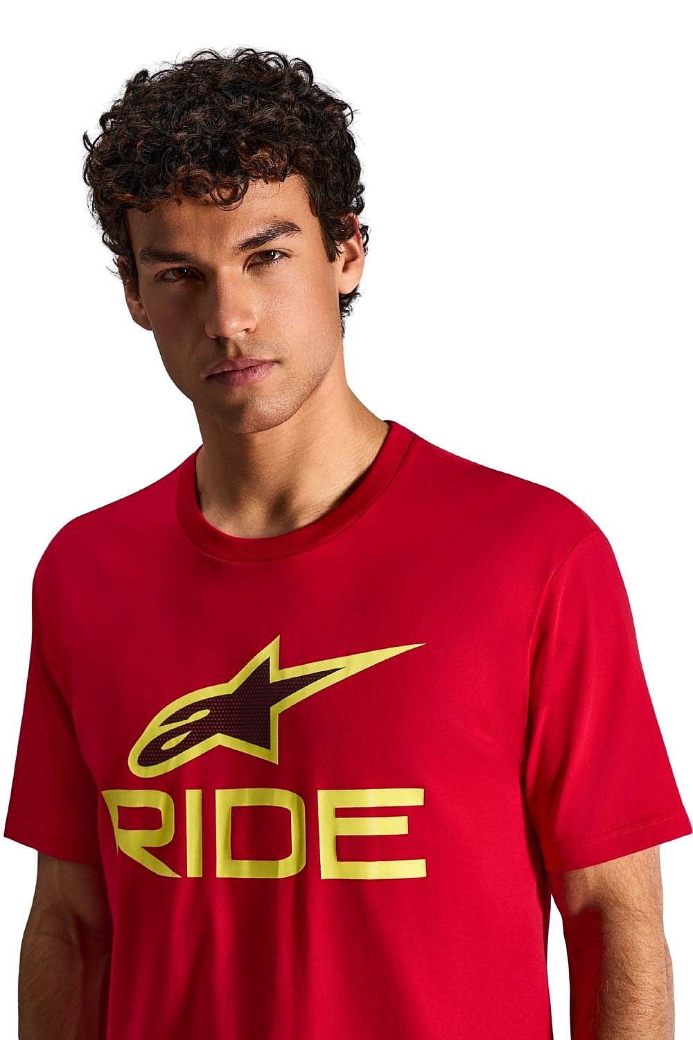 T-Shirt Alpinestars Ride 4.0 CSF - Red/Hi Vis Yellow/Black - men´s