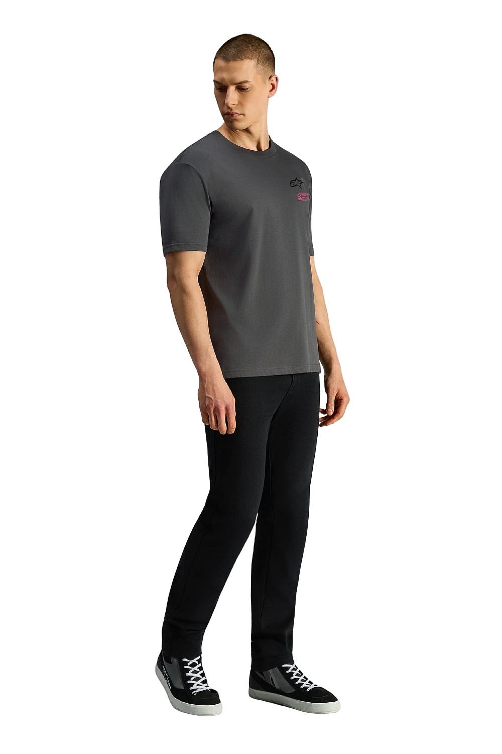 T-Shirt Alpinestars Pop Helmet CSF - Charcoal - men´s