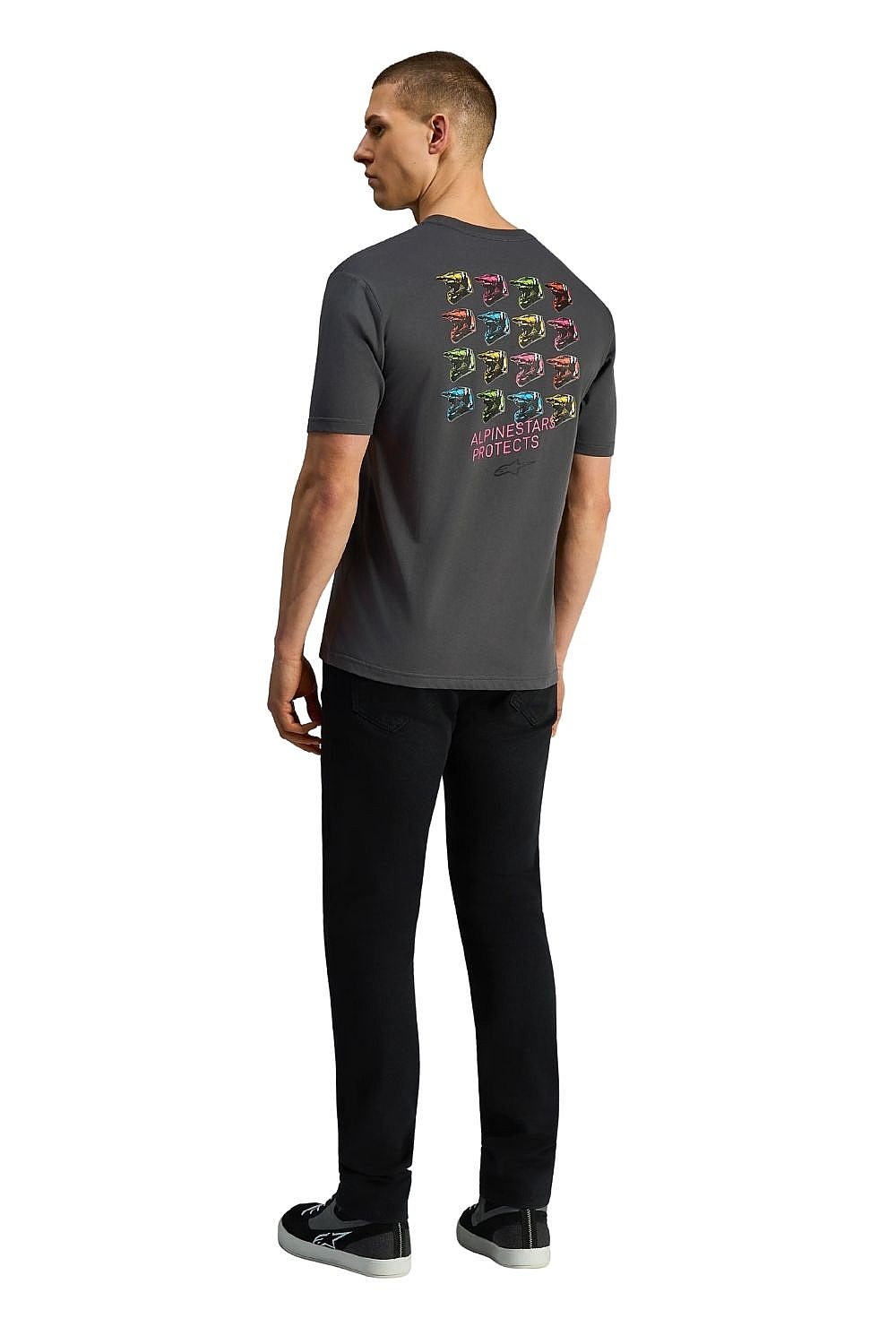 T-Shirt Alpinestars Pop Helmet CSF - Charcoal - men´s