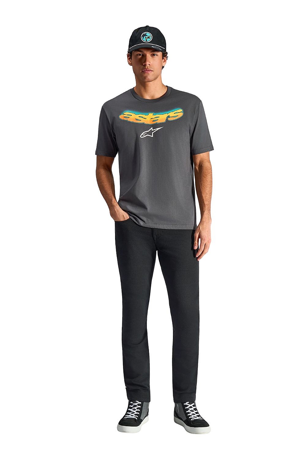 T-shirt Alpinestars Ellipsoid CSF - Charcoal - men´s