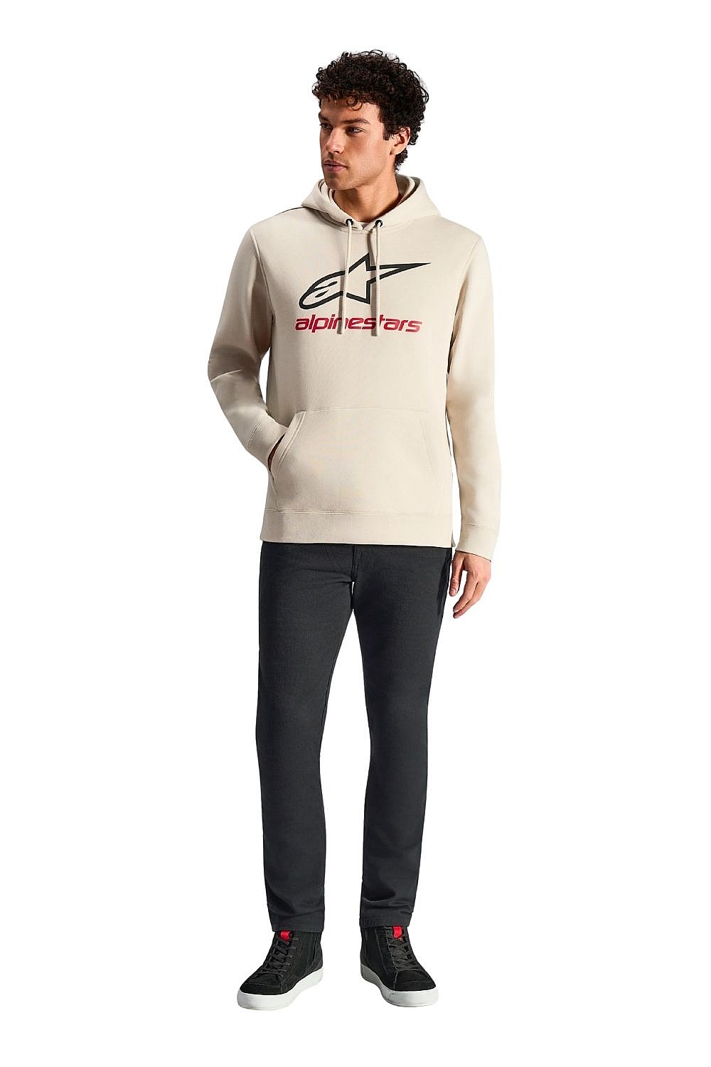 bluza Alpinestars Always Hoodie V3 - Off White/Black/Red - men´s