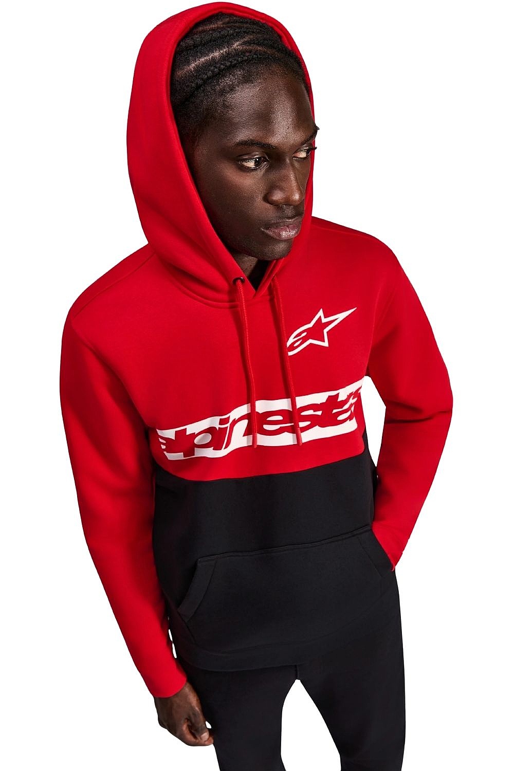 Sweatshirt Alpinestars Parallel Hoodie - Red/Black - men´s