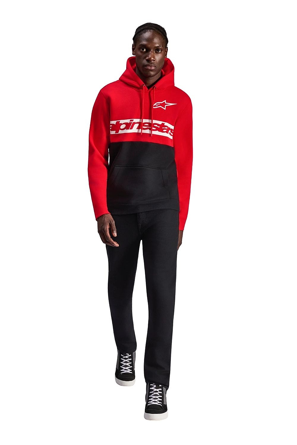 Sweatshirt Alpinestars Parallel Hoodie - Red/Black - men´s