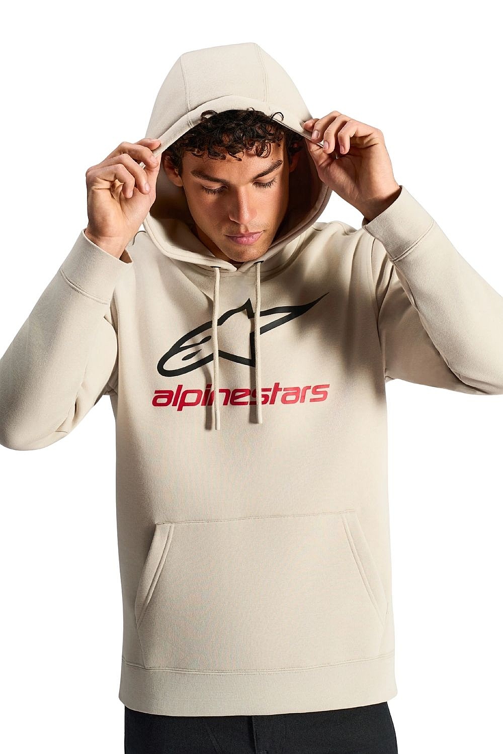 bluza Alpinestars Always Hoodie V3 - Off White/Black/Red - men´s