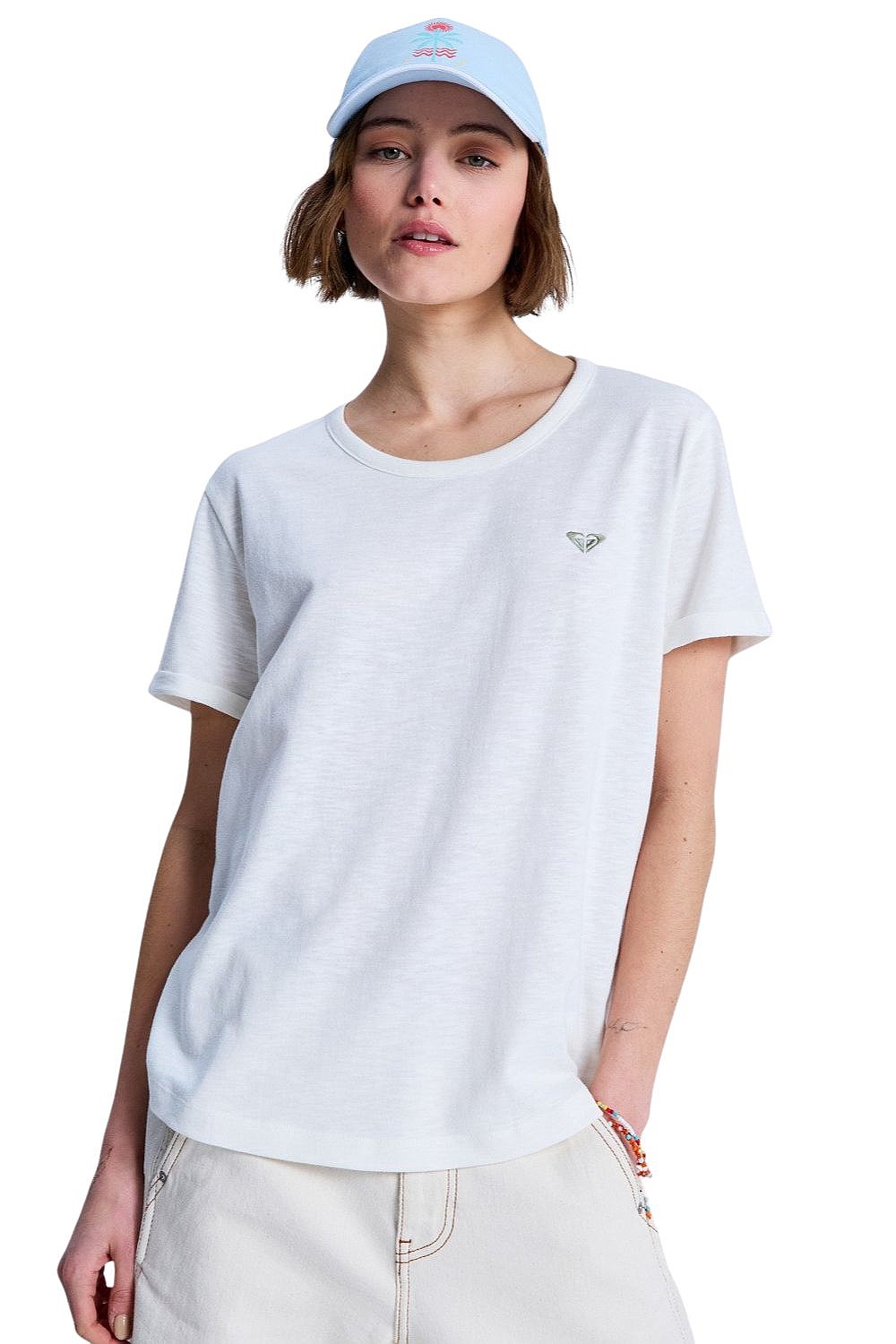 koszulka Roxy Oceanwave Regular Emby - WBS0/Egret - women´s