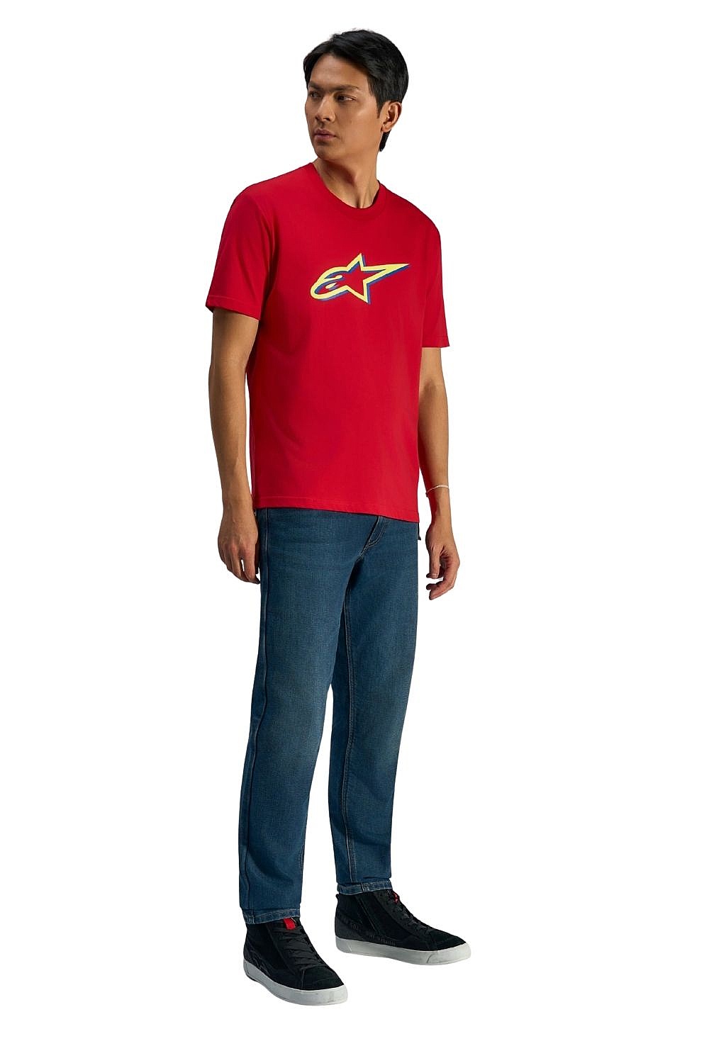 T-shirt Alpinestars Ageless Shadow CSF - Red/Yellow - men´s