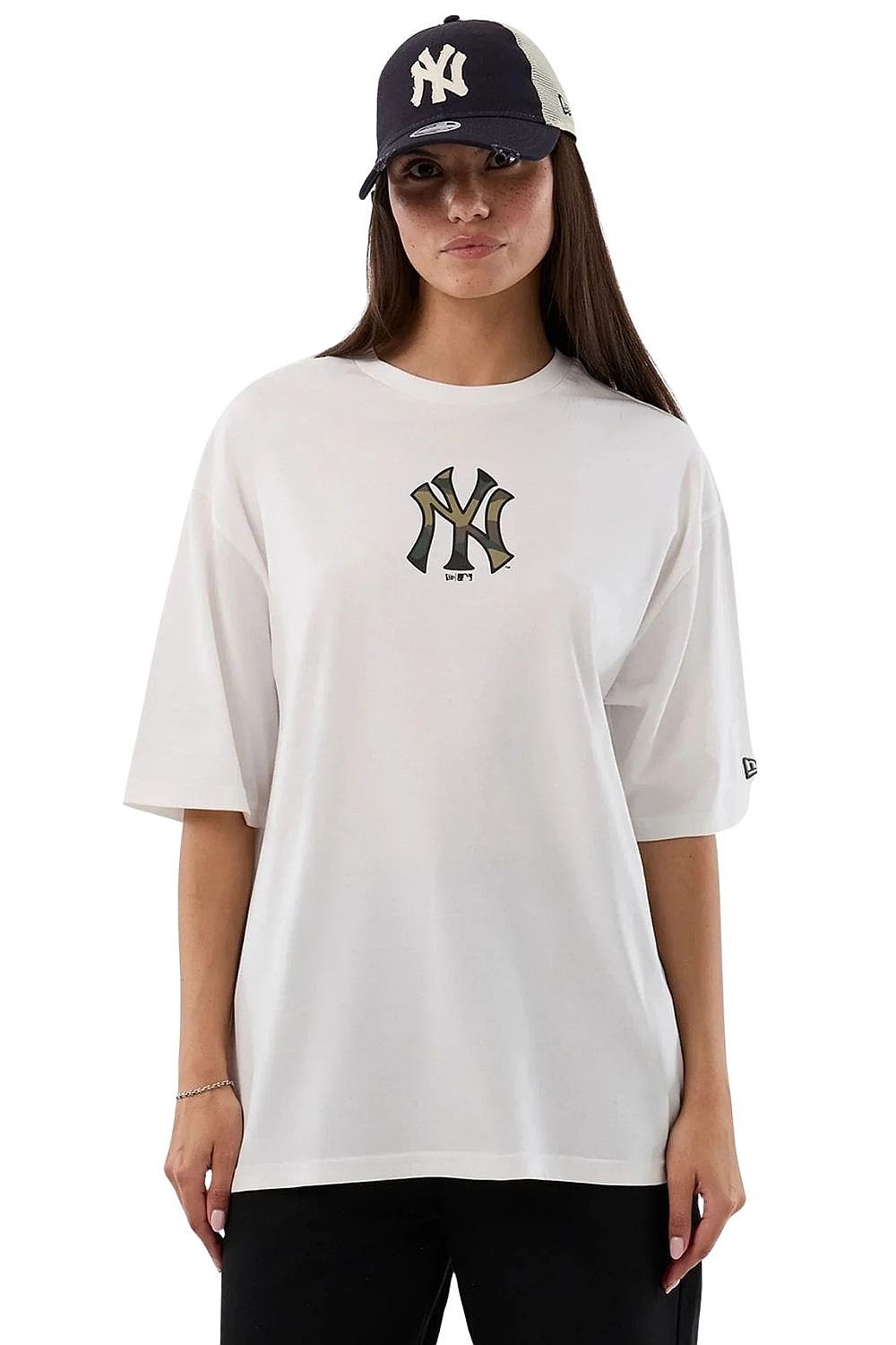 koszulka New Era Infill Oversized MLB New York Yankees - White