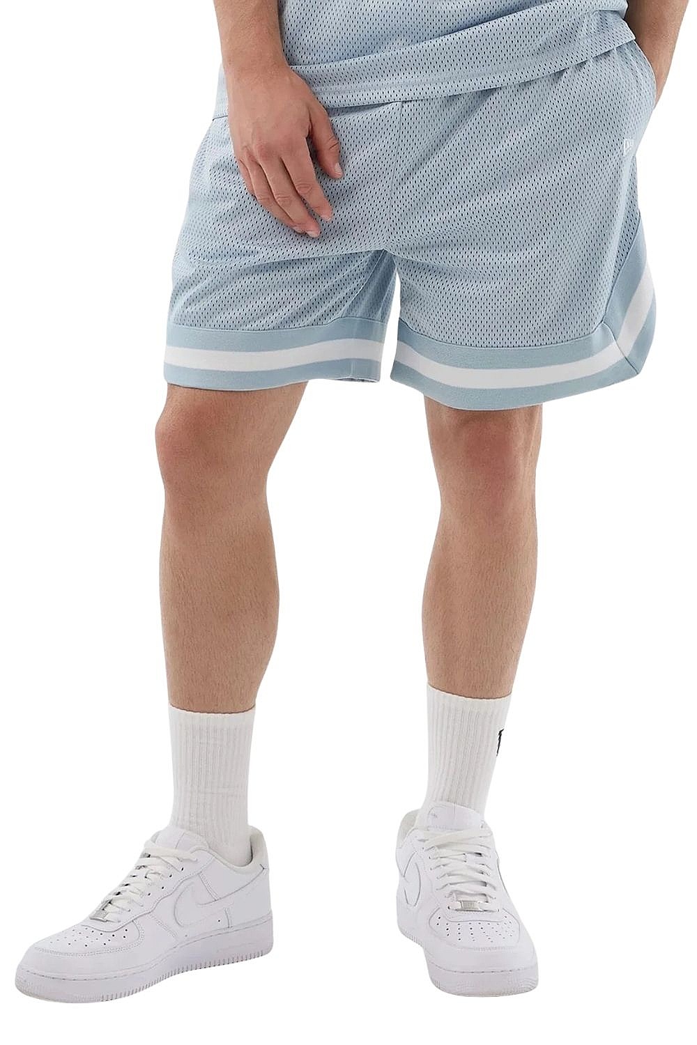 kraťasy New Era Oversized Mesh - Soft Blue