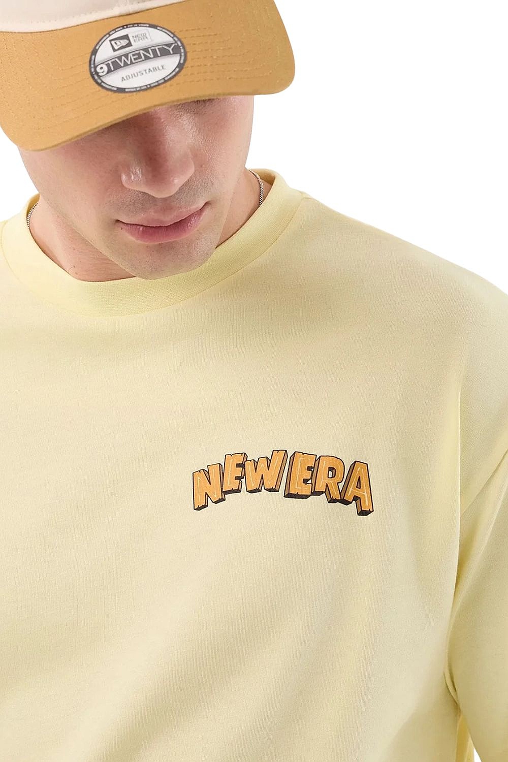 T-Shirt New Era Fun Graphic Oversized - Pastel Yellow