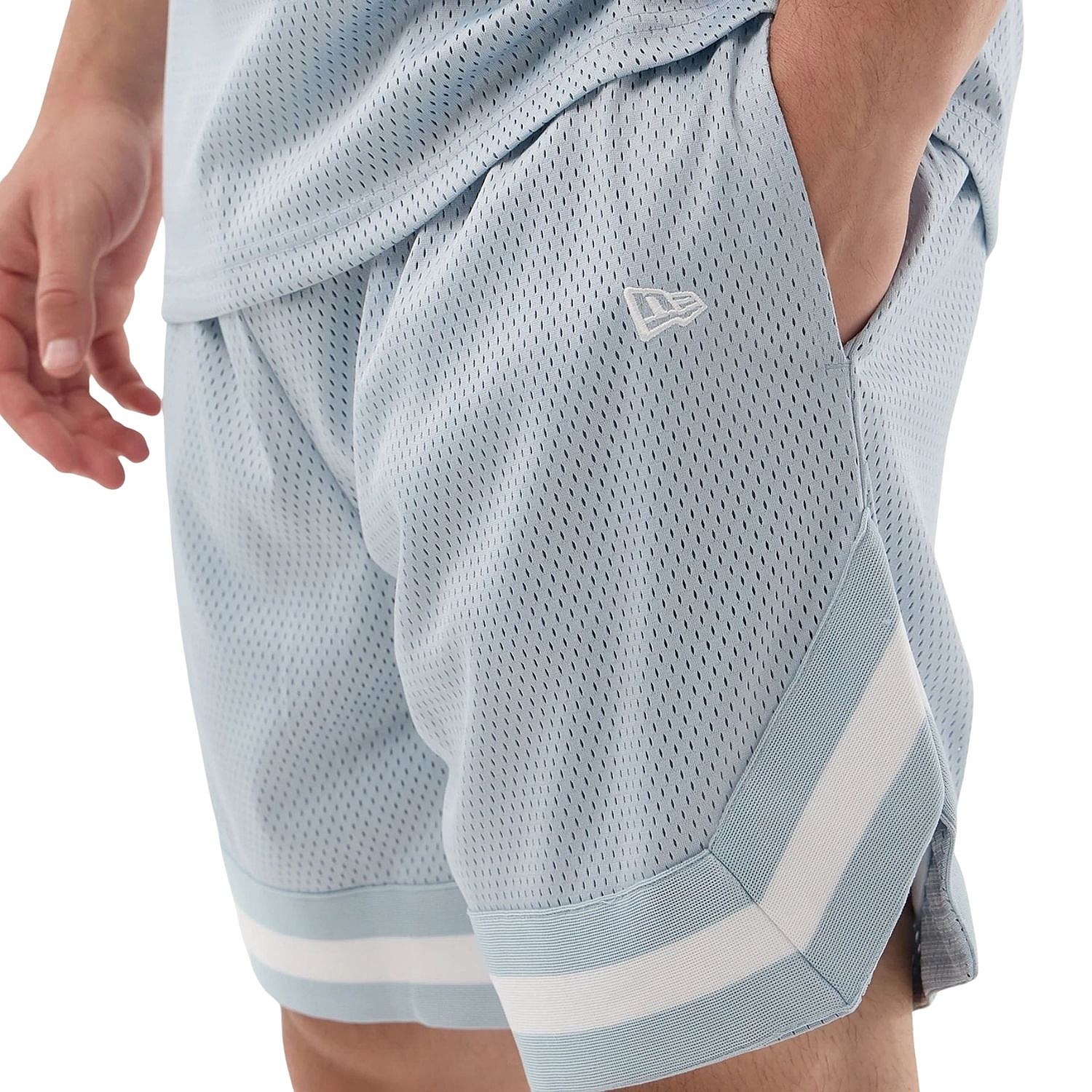 kraťasy New Era Oversized Mesh - Soft Blue