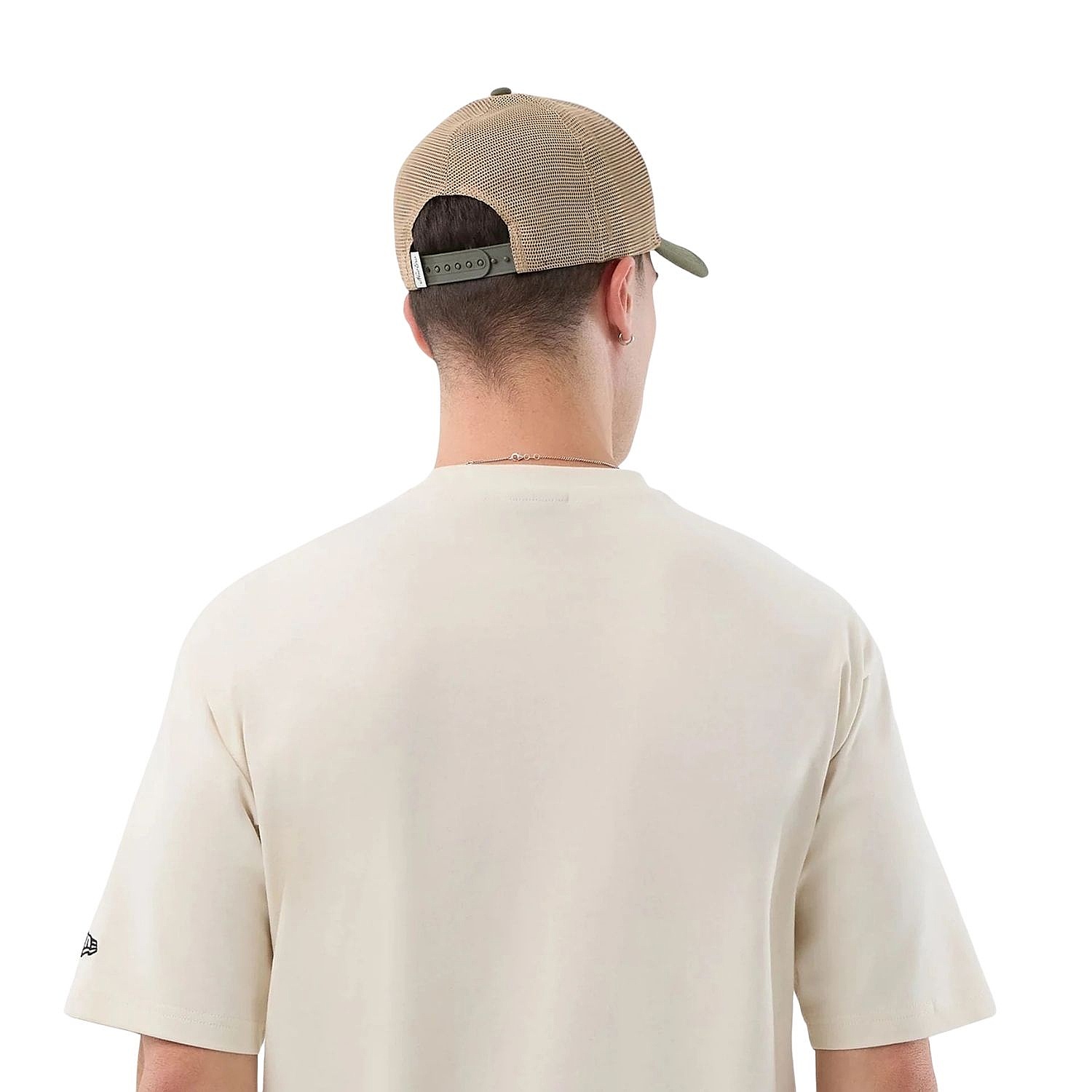 tričko New Era Beach Graphic Oversized - Light Cream